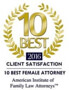 10 best 2016 client satisfaction 10 best female attorney american institute of family law attorneys