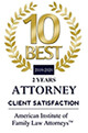 10 best attorney 2 years attorney client satisfaction american institute of family law attorneys